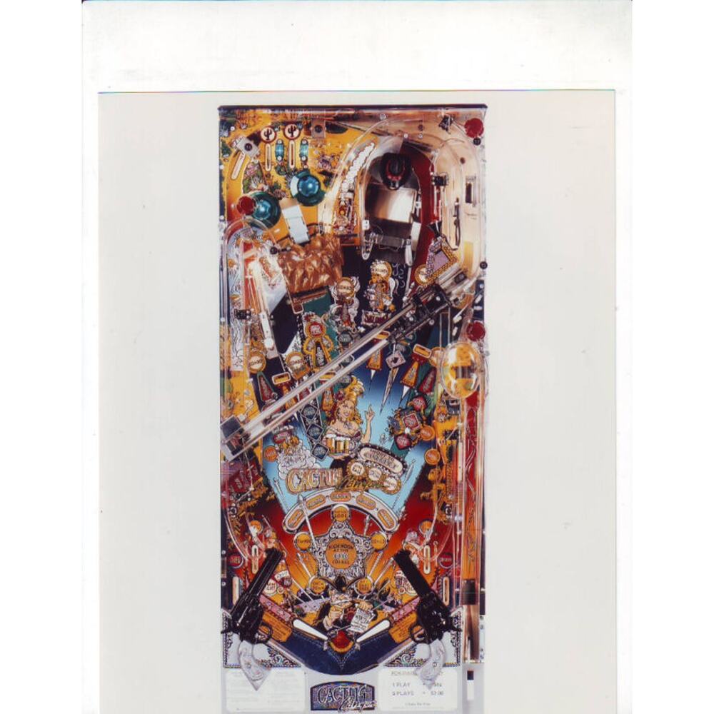 Cactus Canyon Pinball Machine Promo Photo Original Playfield View 1999 Vintage